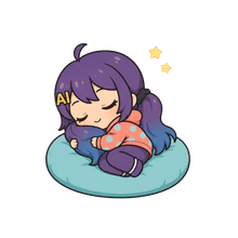 寝ているぷにけ